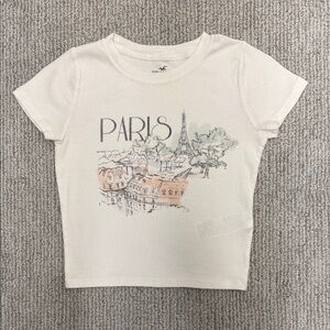 Hollister Kids Cream Paris Scene Tee
